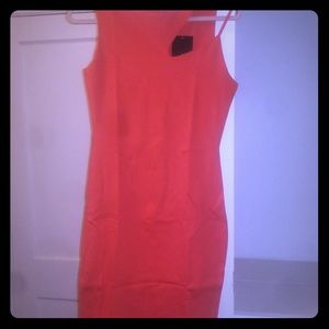 Knee length, fitted dress